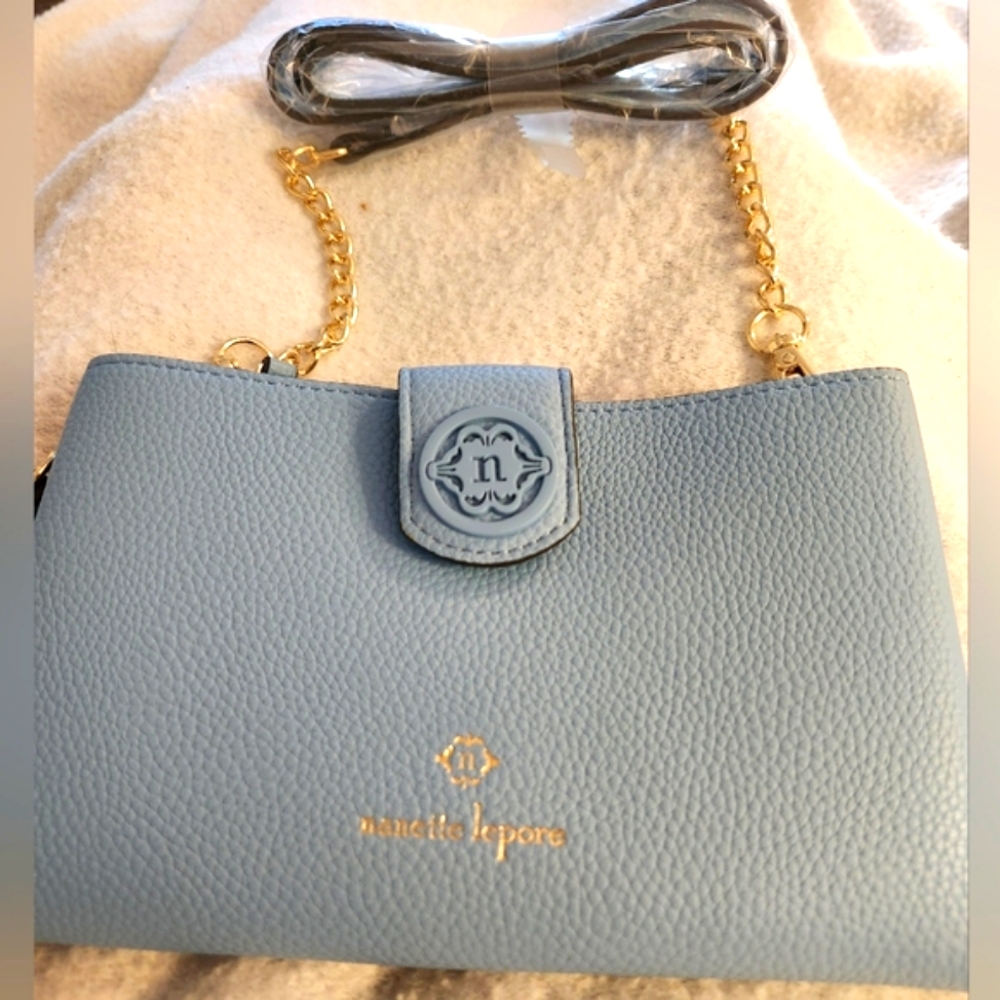 Nanette Lepore Francine Crossbody/Wristlet Bag, Sky Blue, NWT